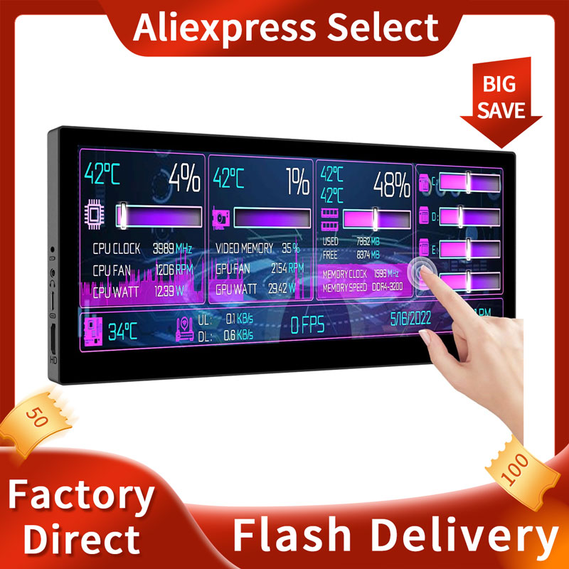 Pc Gaming On Mobile - 10.3inch Small Touchscreen Monitor 60hz with