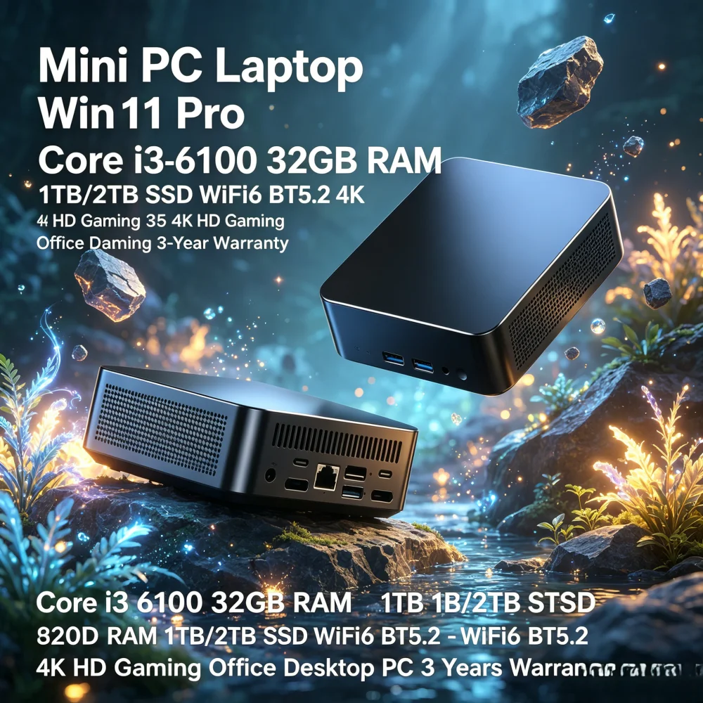 Pc Gaming I3 - Mini PC Laptop Win11 Pro Core
