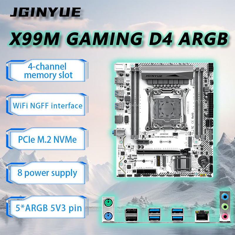 Pc Gaming Kit - JGINYUE X99 Motherboard LGA2011-3 M-ATX For