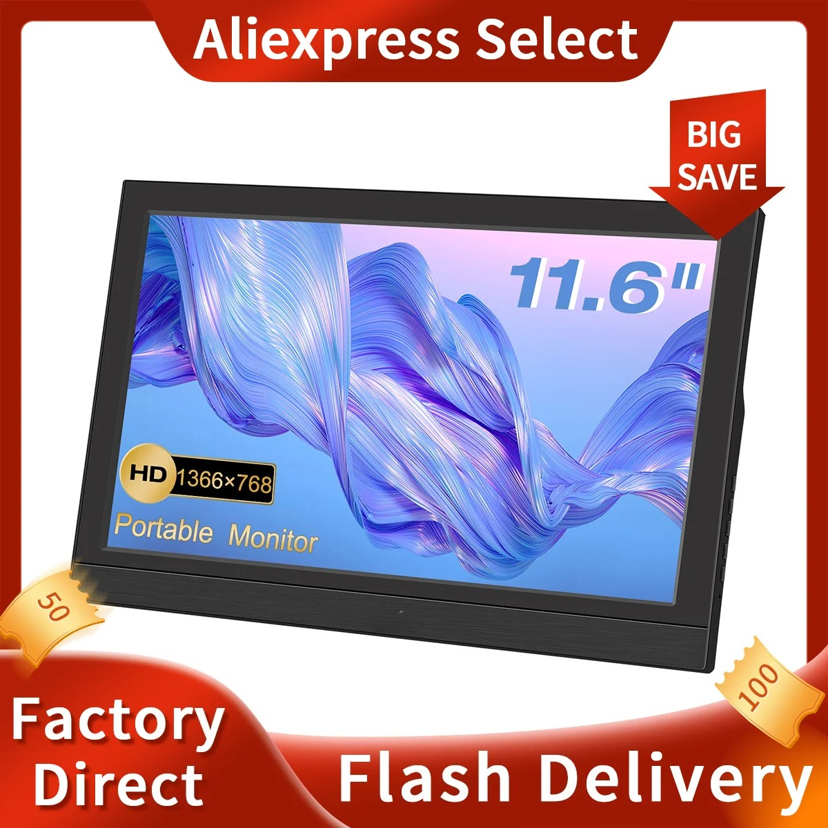 Pc Gaming On Mobile - 1366*768 11.6-inch Portable Monitor Laptop XBox