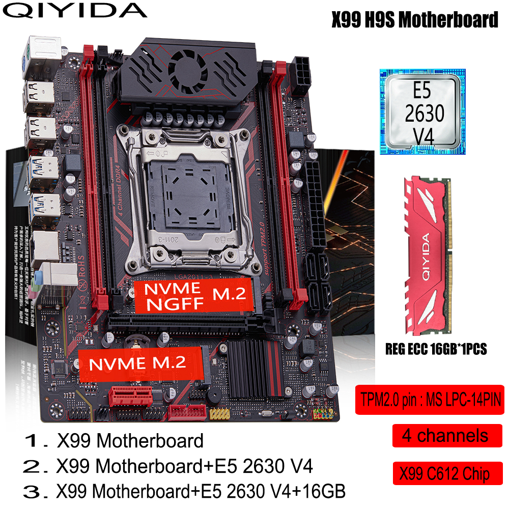 Pc Gaming Kit - QIYIDA X99 H9S Motherboard Set Kit