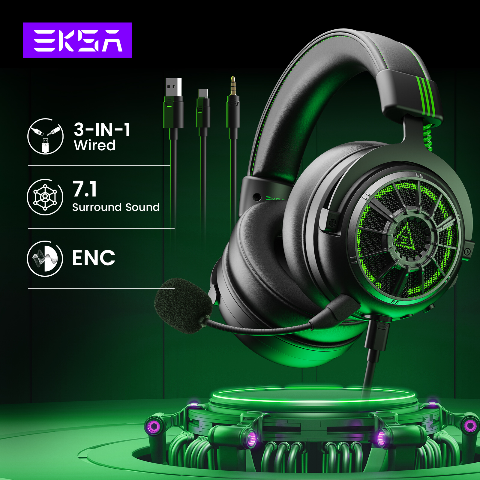 Pc Gaming Y Monitor - EKSA E5000 Pro Gaming Headphones for