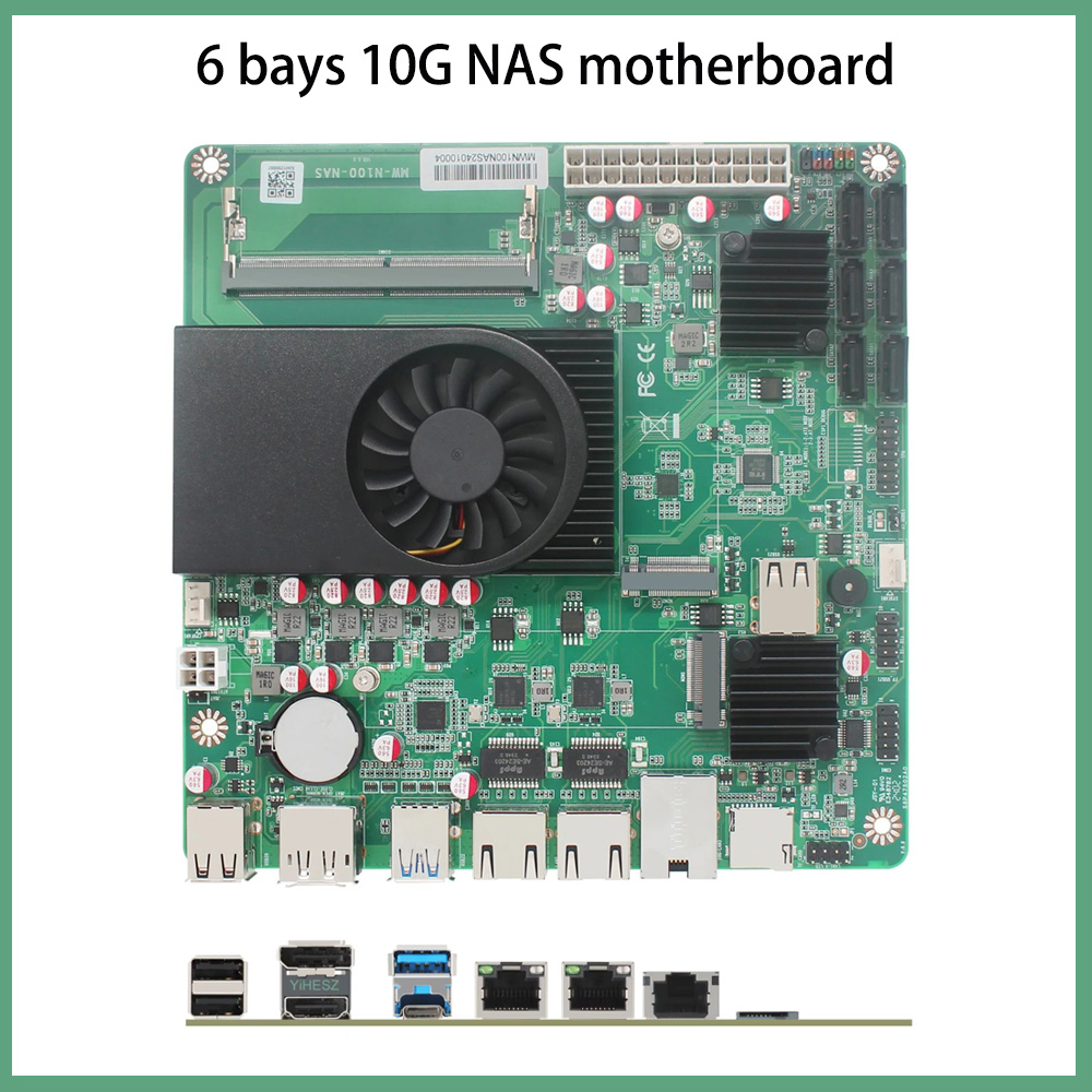 Pc Gaming I3 - N100/i3-N305 6 Bays 10G NAS Motherboard