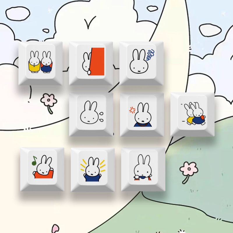 New Miffy rabbit cartoon cute  – Custom Keycaps recenzja i cena