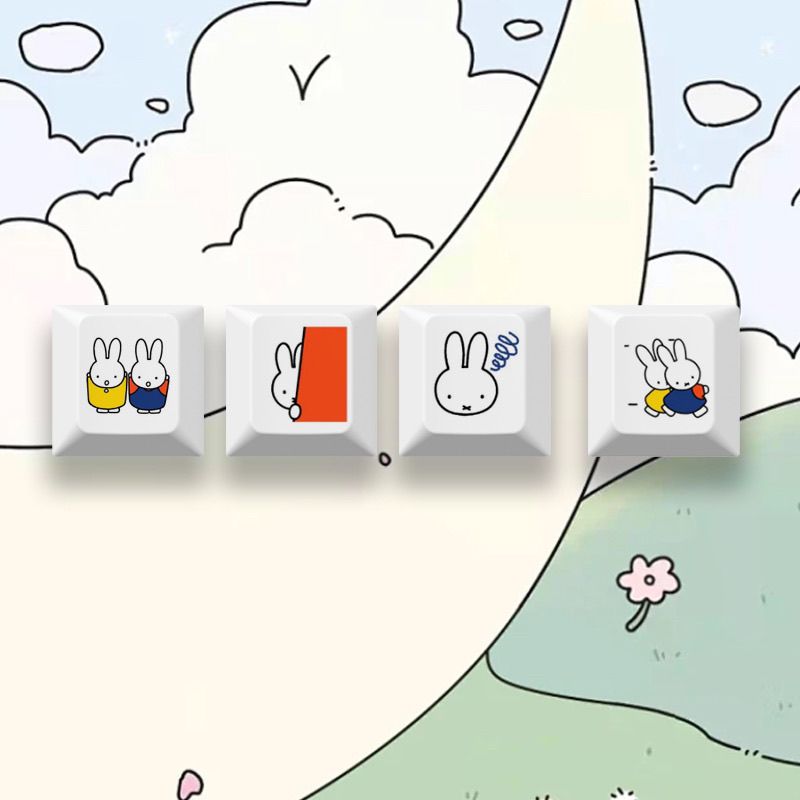 New Miffy rabbit cartoon cute  – Custom Keycaps recenzja i cena