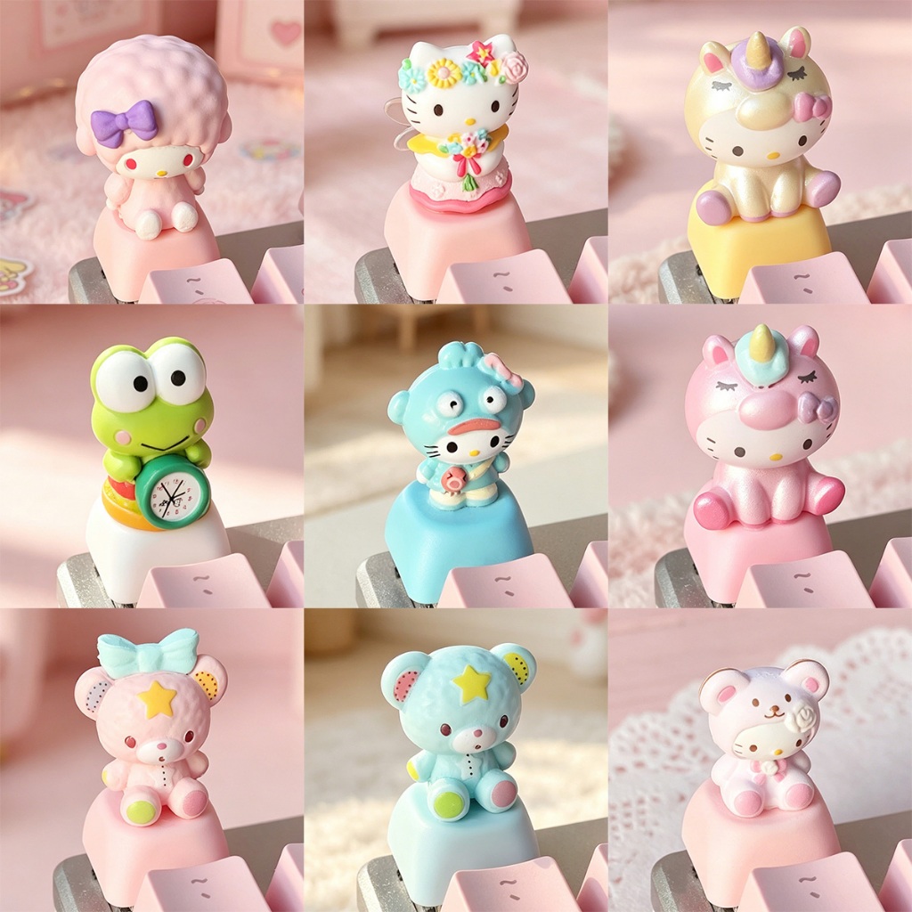 Kawaii Sanrios Keycaps Cute 3D – Custom Keycaps recenzja i cena