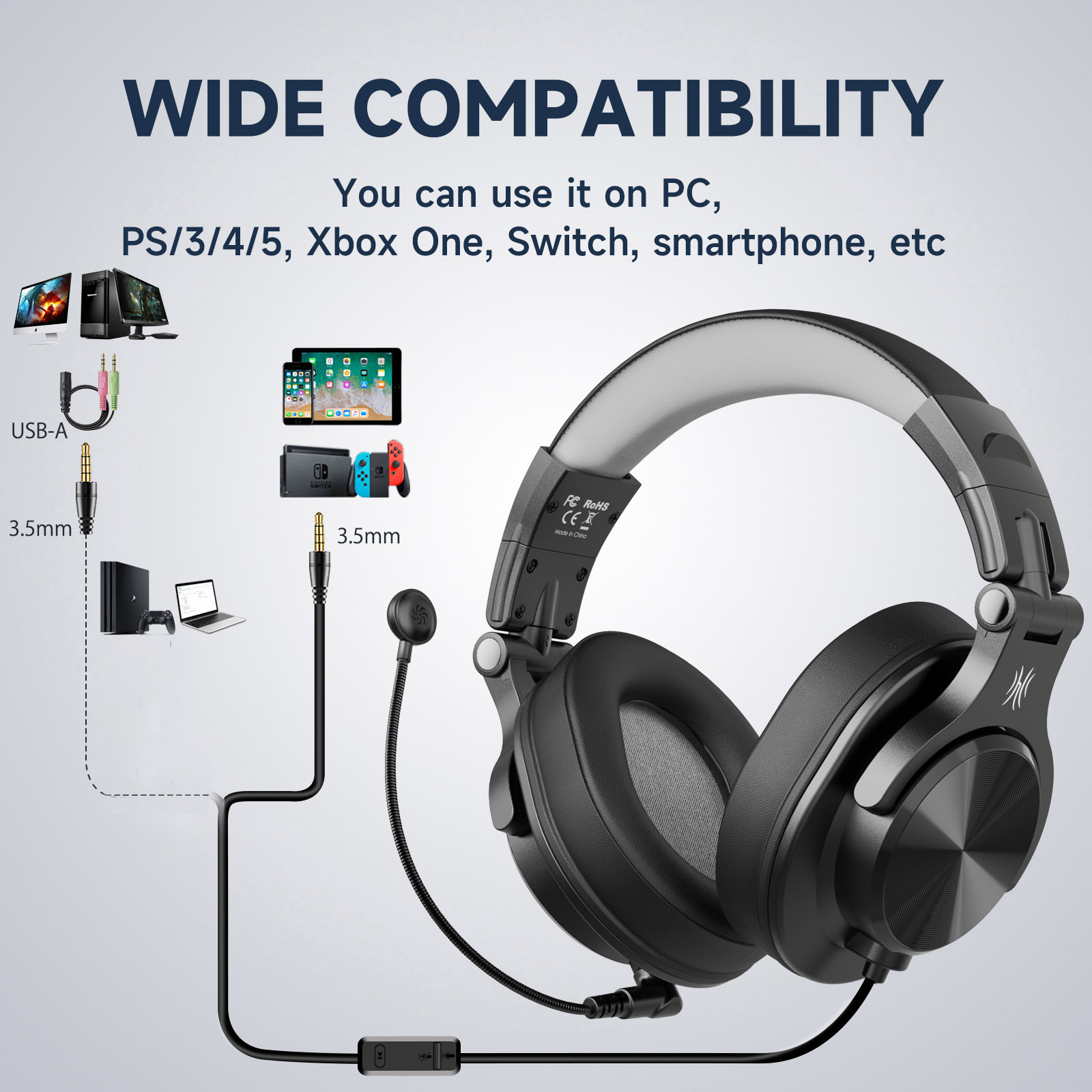 Oneodio A71D Computer Gaming H – Pc Gaming Y Monitor recenzja i cena