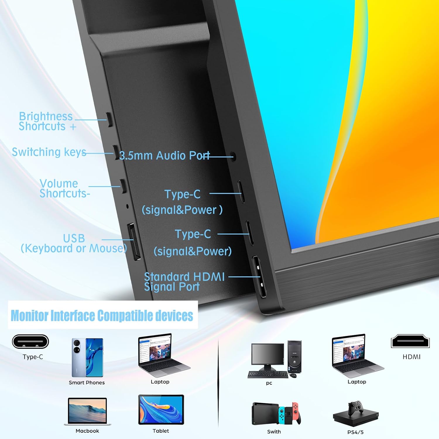 Portable Monitor 13.3Inch LED  – Pc Gaming On Mobile recenzja i cena