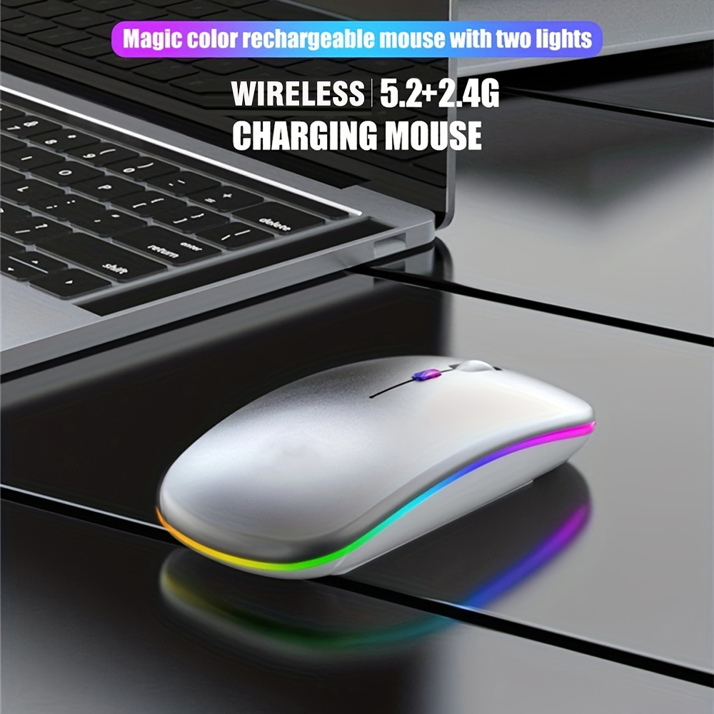 Wireless Mouse RGB Rechargeabl – No Rgb Gaming Pc recenzja i cena