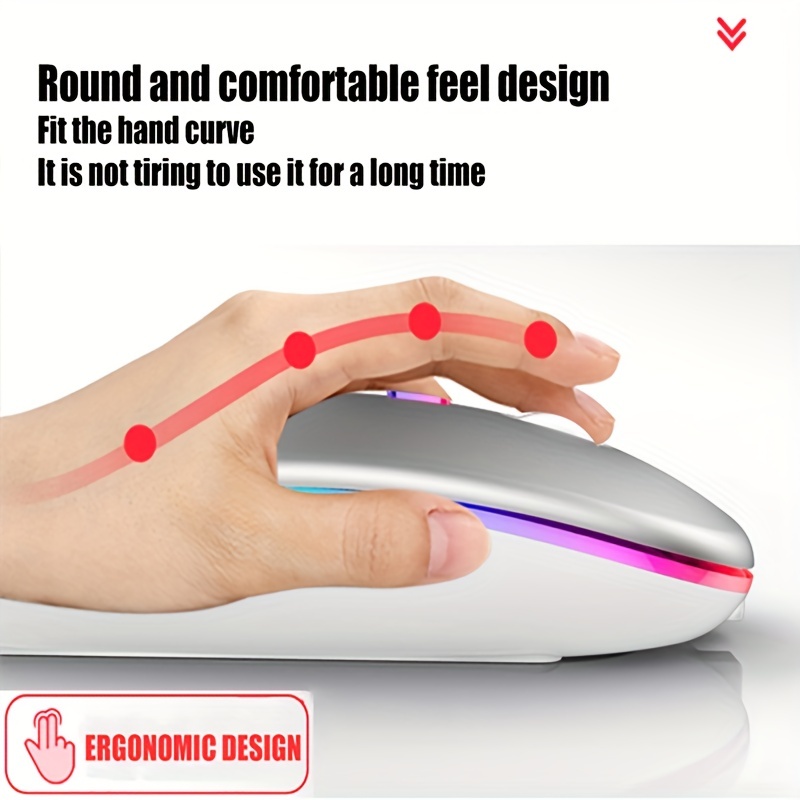 Wireless Mouse RGB Rechargeabl – No Rgb Gaming Pc recenzja i cena