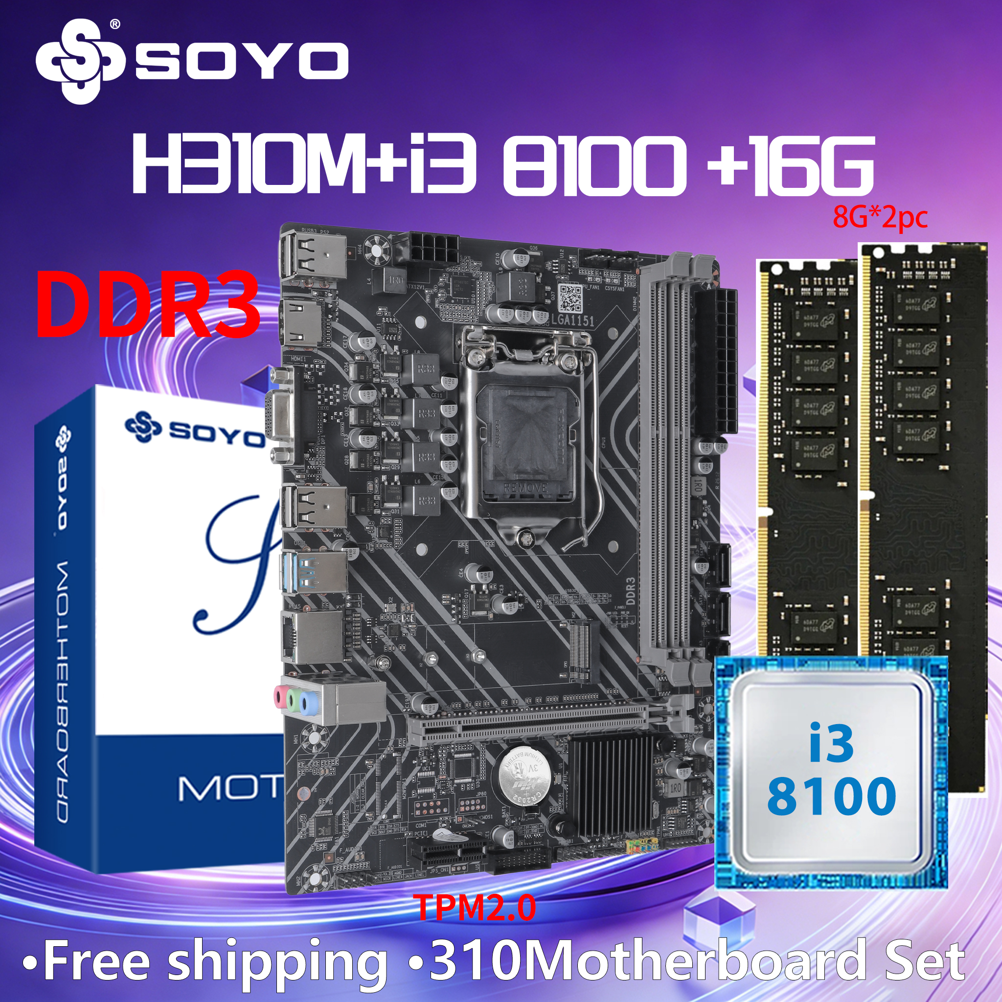 SOYO H310M DDR3 Motherboard i3 – Pc Gaming I3 recenzja i cena