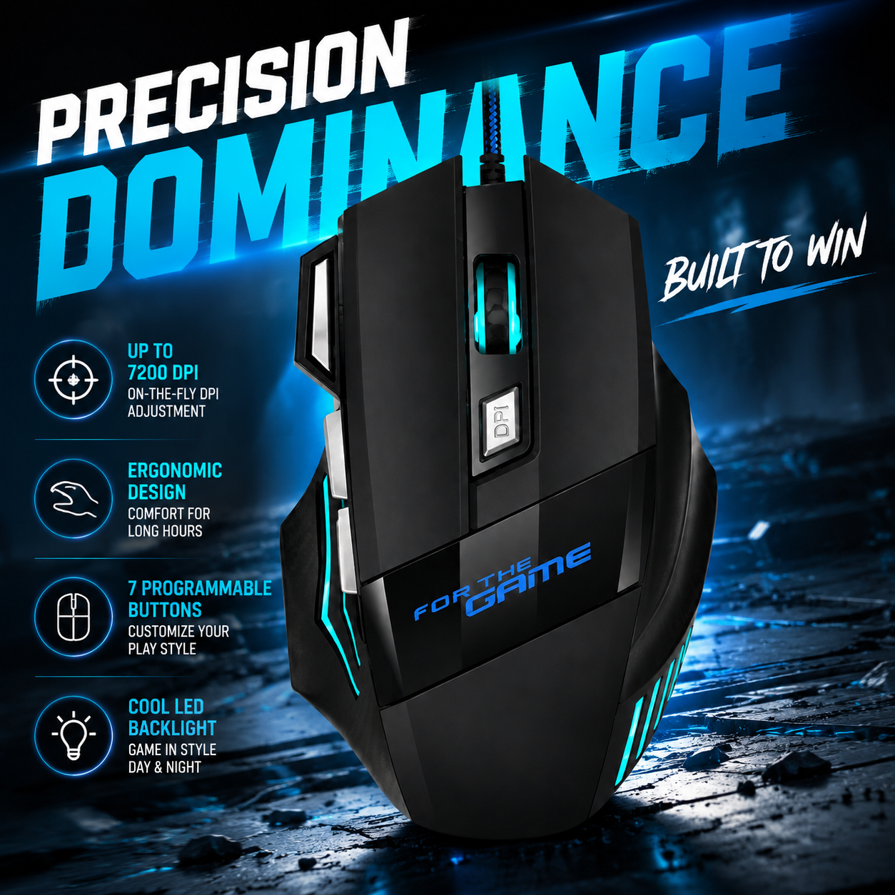 7-Buttons Wired Gaming Mouse,U – No Rgb Gaming Pc recenzja i cena