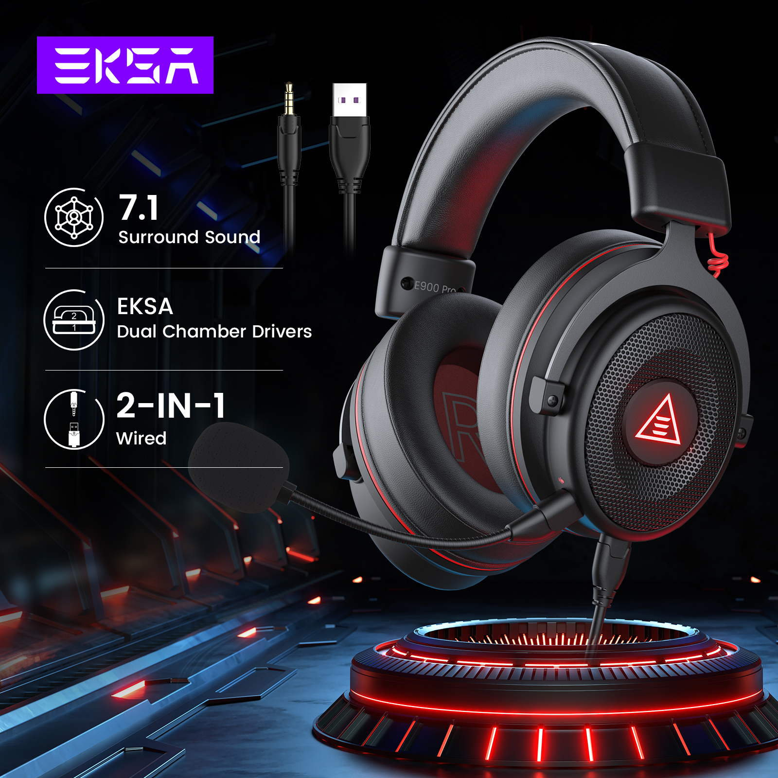 EKSA PC Gaming Headphones Over – Pc Gaming Upgrades recenzja i cena
